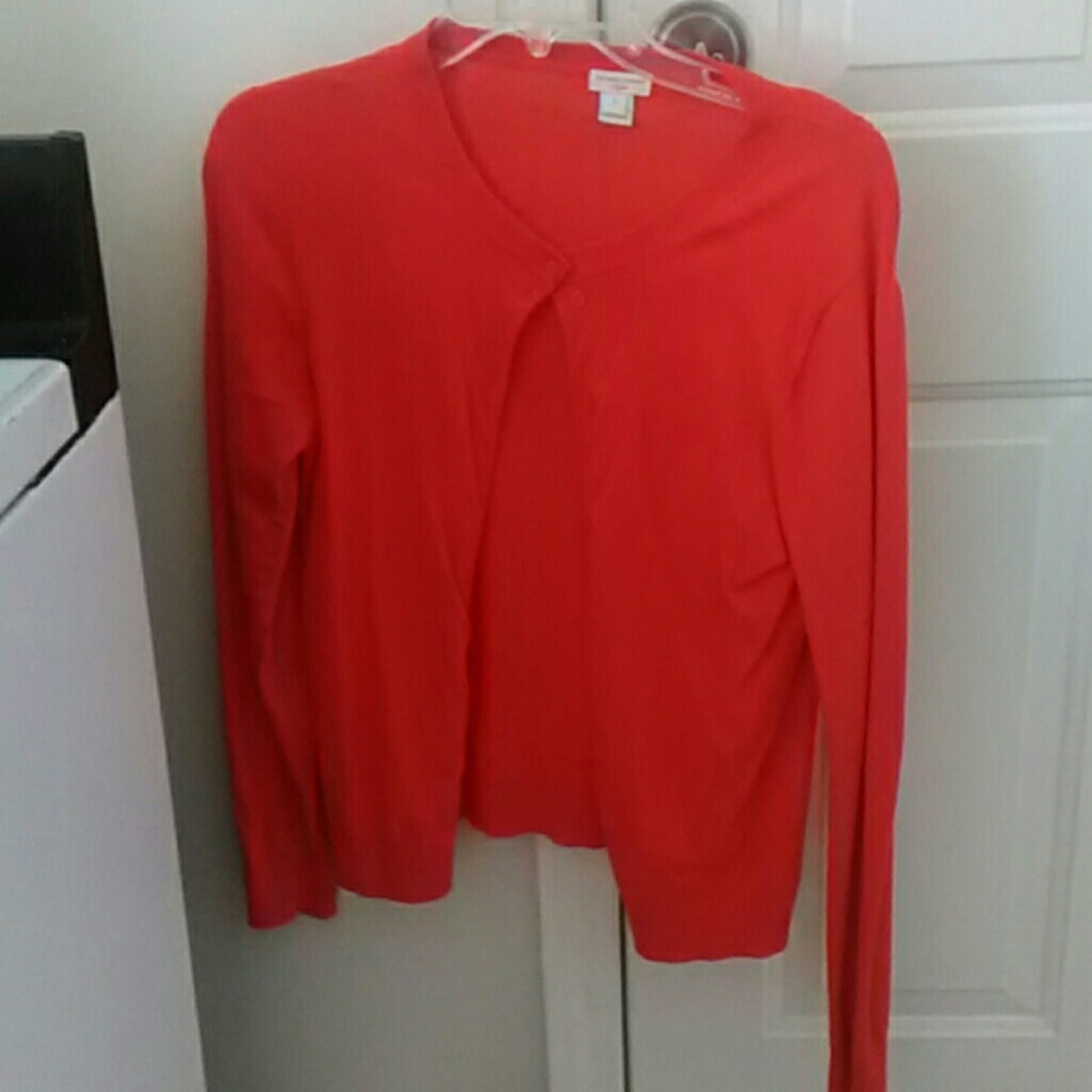 Red cotton cardigan